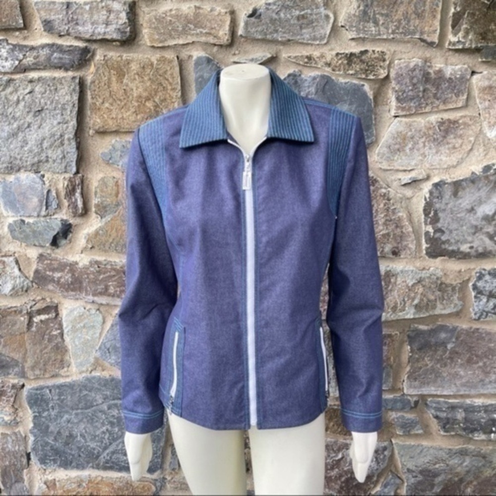 St. John denim blazer size Large